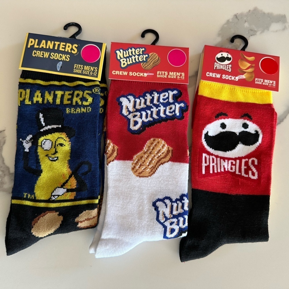 Bundle of Snack Crew Socks 3 Pairs Onesize